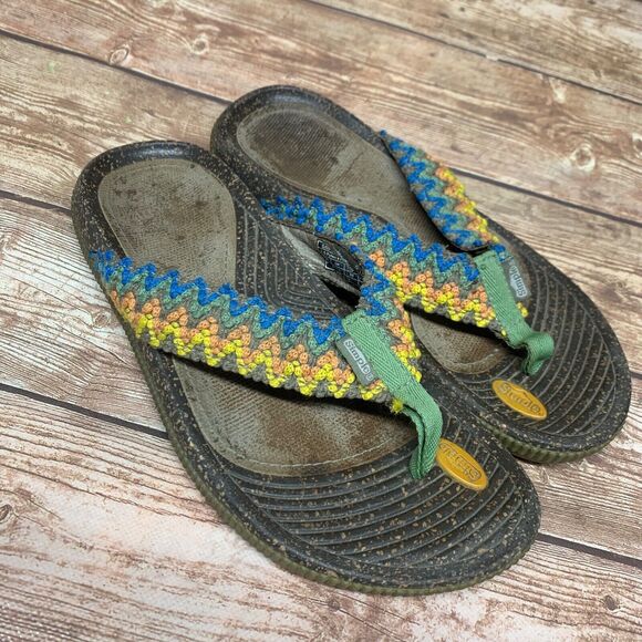 Woven Zig Zag Simple Women’s Flip Flops Comfort Sandals 9171 Size 5 - Picture 1 of 10